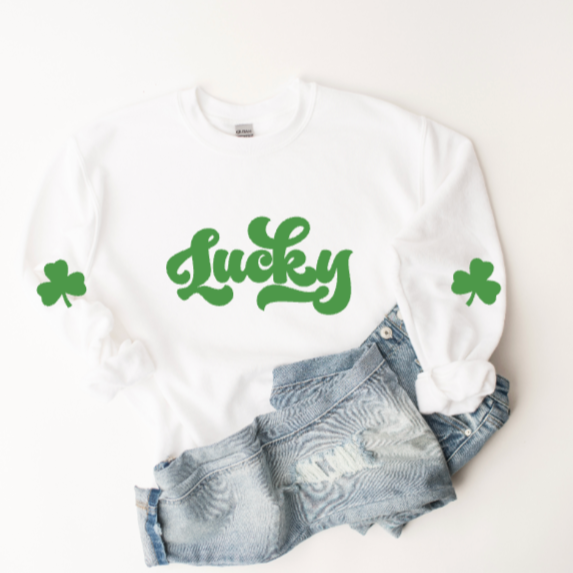 Lucky Shamrocks "Puff"  Pullover