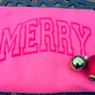 MERRY “Puff” Bright Pink Crewneck Sweatshirt